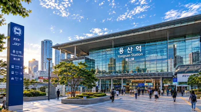 Yongsan Station exterior in Seoul